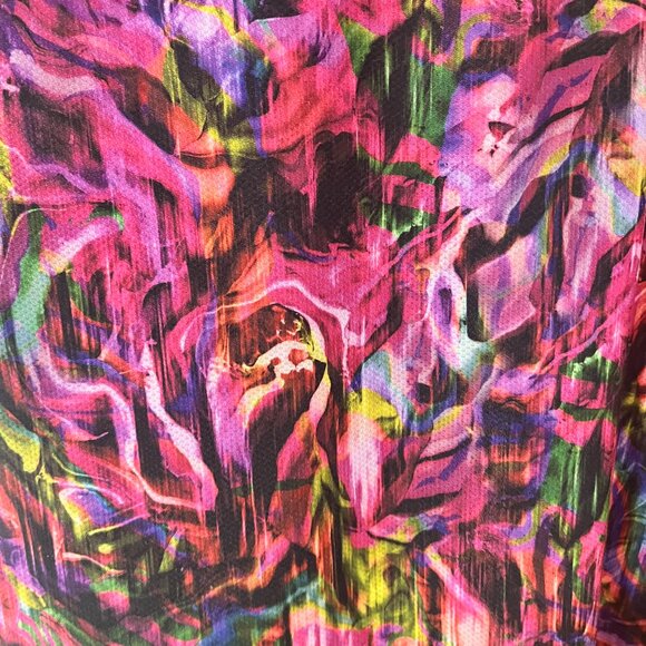 Lululemon Mesh Lined Running Yoga Hip Length Top Vivid Multicolor Size XS (2). - Picture 6 of 6